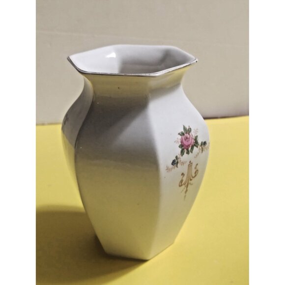 Antique Crown Ducal Ware Regal Floral Vase Hexagon Art Deco 1925 - Picture 3 of 8